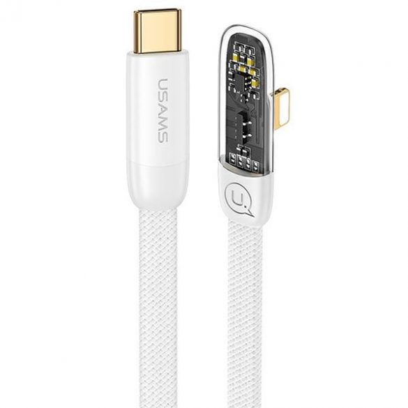 Cabină USB-C USAMS cu Lightning PD 20W Seria Iceflake de încărcare rapidă 1,2m biał/alb SJ583USB02 (US-SJ583)