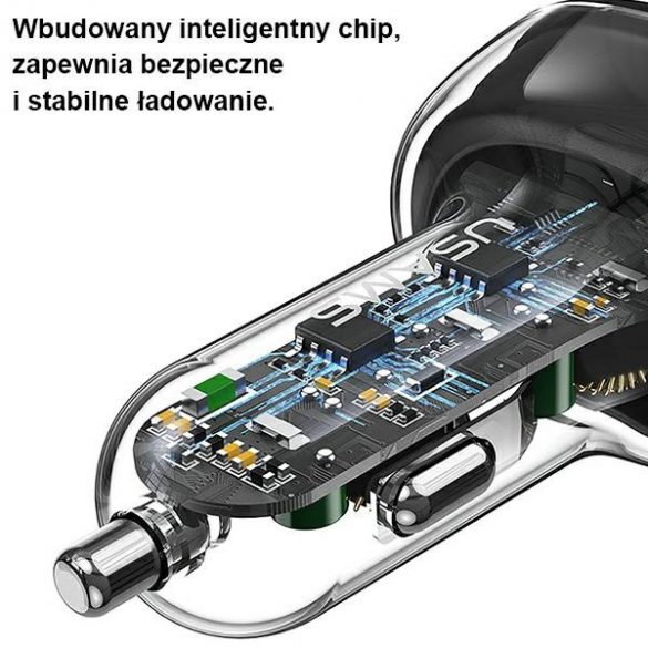 USAMS Ład. sam. 2xUSB-C 2xUSB-A C34 120W Încărcare rapidă niebieski/albastru CC169CC01 (US-CC169)