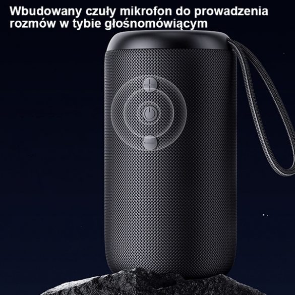 USAMS Głośnik Seria YC Difuzor wireless Bluetooth 5.0 10W rezistent la apă cu șnur czarny/negru YC011YX01(US-YC011)