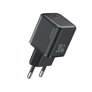 USAMS Ład. siec. 1xUSB-C PD30W 3A (numai cap) PD3.0 Încărcare rapidă czarny/negru X-ron Seria CC186TC01 (US-CC186)