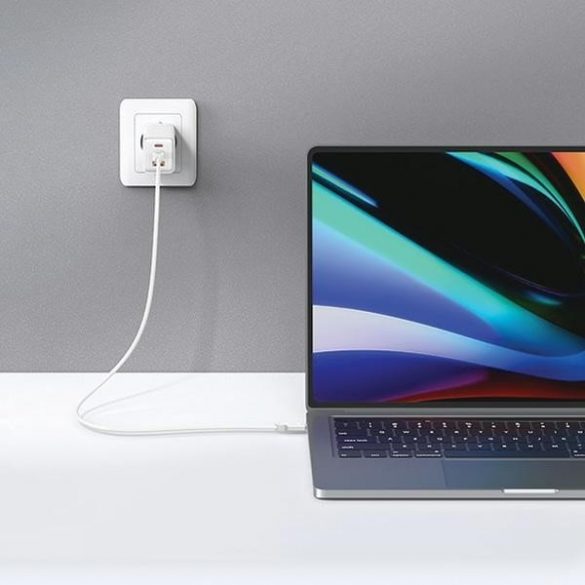 USAMS Ład. siec. 2xUSB-C+1xUSB 65W (doar cap) GaN PD3.0 +QC3.0 Încărcare rapidă czarny/negru Seria Sandru CC180TC01 (US-CC180)