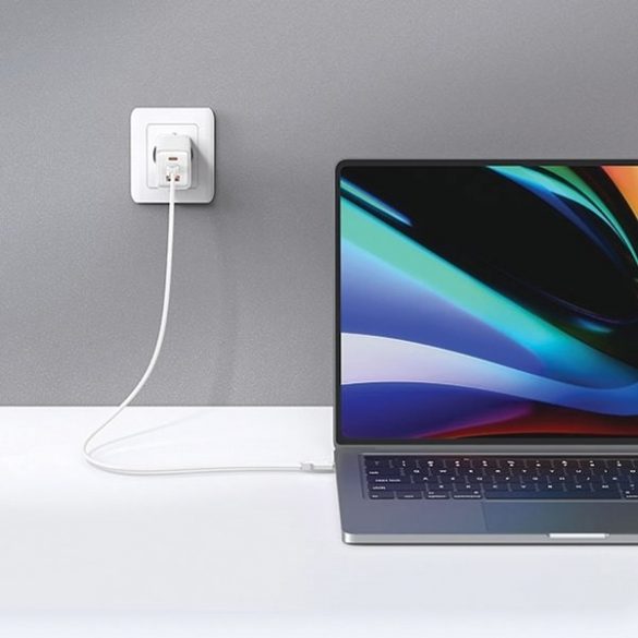 USAMS Ład. siec. 2xUSB-C+1xUSB 65W (numai cap) GaN PD3.0 +QC3.0 Încărcare rapidă biały/alb Seria Sandru CC180TC02 (US-CC180)