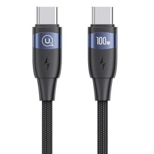 USAMS Kabel U85 USB-C și USB-C 100W 1,2m PD Încărcare rapidă negru/negru SJ632USB01 (US-SJ632)