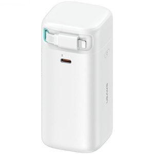 USAMS Powerbank ze zwijanym kablem Lightning 18000 mAh PD45W Încărcare rapidă Seria XMF biały/alb 20KCD21702 (US-CD217)