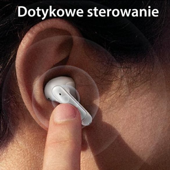 USAMS Słuchawki Bluetooth 5.3 TWS Seria X-Don Microfon dublu ENC bezprzewodowe biały/alb BHUXD02 (USAMS-XD18)