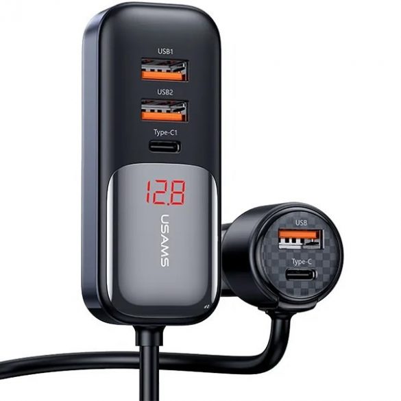 USAMS Ład. sam. C40 3xUSB+2xUSB-C 165W PD+QC Fast Charge czarny/negru CC213CC01 (US-CC213)