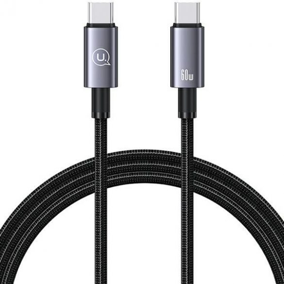 USAMS Kabel USB-C și USB-C 60W 1,2m Încărcare rapidă stalowy/tarnish SJ661USB01 (US-SJ661)