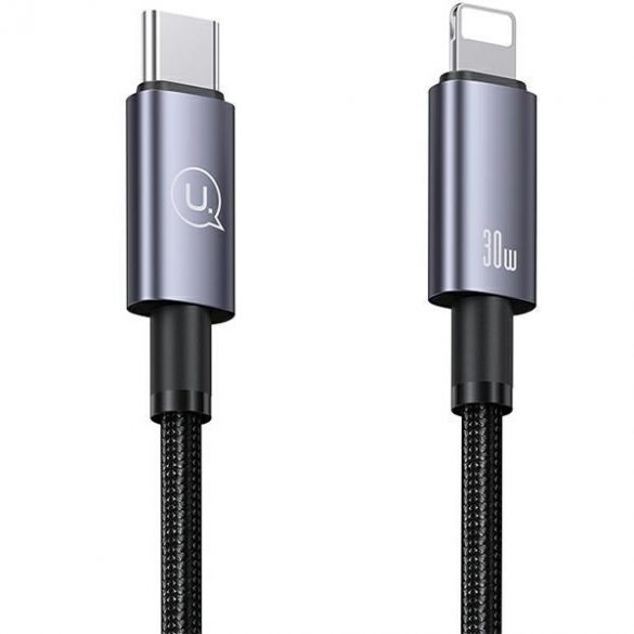 USAMS Kabel USB-C cu Lightning 30W 2m Încărcare rapidă slăbită/pătălește SJ665USB01 (US-SJ665)