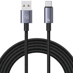 USAMS Cabină USB și USB-C 3A 2m Încărcare rapidă stăpână/degradată SJ666USB01 (US-SJ666)