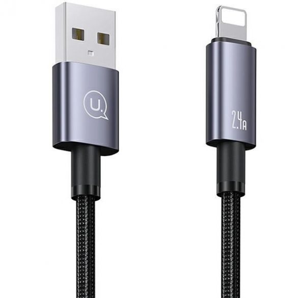 USAMS Kabel USB cu Lightning 2,4A 1,2m Încărcare rapidă stalowy/tarnish SJ667USB01 (US-SJ667)