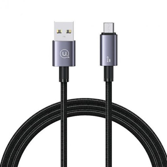 USAMS Cablu USB na Micro-USB 2A 1,2m Fast Charging steel/tarnish SJ668USB01 (US-SJ668)