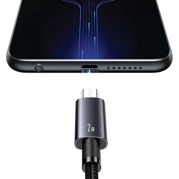 USAMS Cablu USB na Micro-USB 2A 1,2m Fast Charging steel/tarnish SJ668USB01 (US-SJ668)