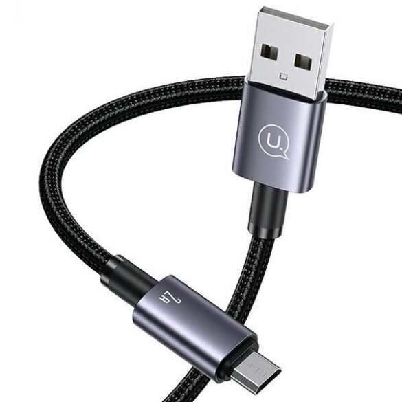 USAMS Cabină USB și Micro-USB 2A 2m Încărcare rapidă slăbită/părește SJ670USB01 (US-SJ670)