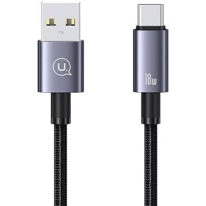 USAMS Kabel USB și USB-C 3A 0,25m Încărcare rapidă stalowy/tarnish SJ680USB01 (US-SJ680)