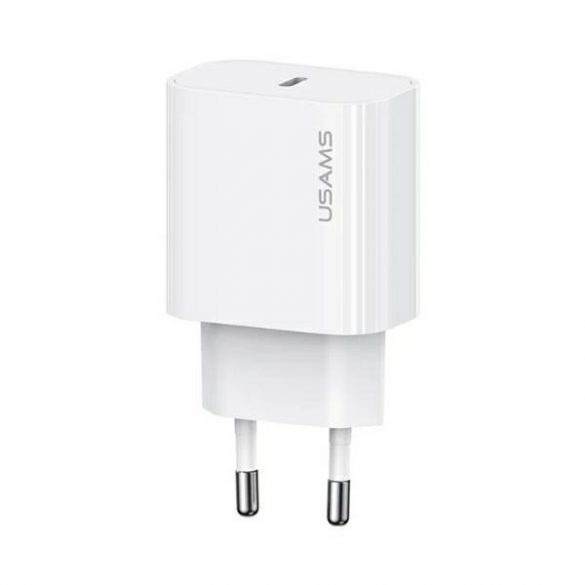 USAMS Ład. siec. 1xUSB-C T65 PD20W PD Încărcare rapidă US-CC226 + cablu USB-C/USB-C US-SJ711 60W biały/alb Seria Yi OYXLTZ01