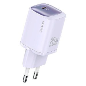 USAMS Ład. siec. CC248 20W GaN USB-C Încărcare rapidă Seria HC fioletowy/violet CC248TC03