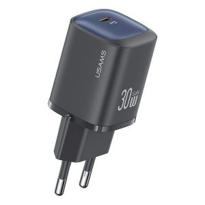 USAMS Ład. siec. CC251 30W GaN USB-C Încărcare rapidă Seria HC czarny/negru CC251TC01