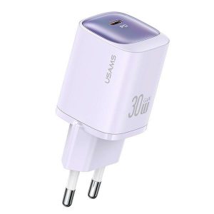 USAMS Ład. siec. CC251 30W GaN USB-C Încărcare rapidă Seria HC fioletowy/violet CC251TC03