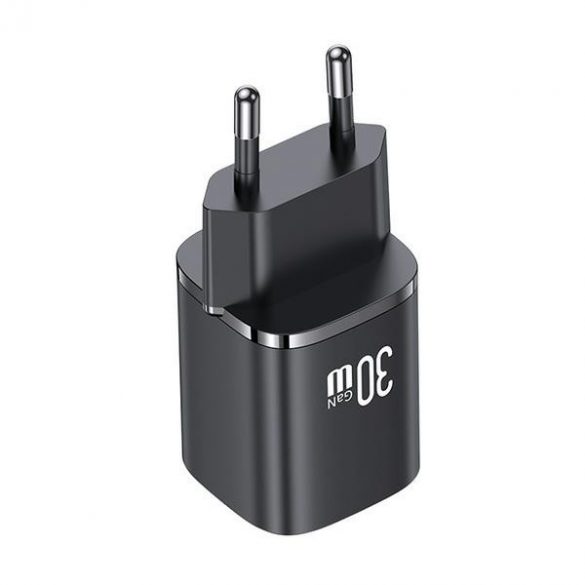 USAMS Ład. siec. CC254 30W GaN USB-C/USB-A Încărcare rapidă Seria HC czarny/negru CC254TC01