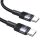 USAMS Kabel pleciony 240W USB-C/USB-C 1,2m SY Series ternish SJ727USB01