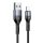 USAMS Kabel pleciony U55 2A lightning czarny/negru 1m SJ448USB01 (US-SJ448)