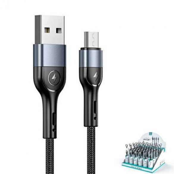 USAMS Kabel pleciony U55 2A micro USB 1szt. set U55 czarny/negru 1m SJ450ZJ01 (US-SJ450) SJ450USBSG01