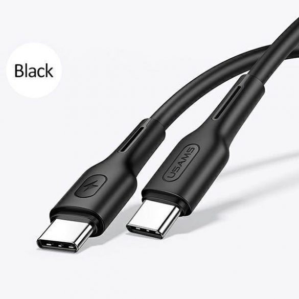 USAMS Kabel U43 USB-C și USB-C 100W PD Încărcare rapidă 5A 1,2 m czarny/negru SJ459USB01 (US-SJ459)