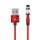 USAMS Kabel magnetyczny U59 lightning 2.1A Fast Charge 1m pleciony czerwony/red SJ472USB02 (US-SJ472) regulator kąt