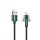 USAMS Kabel pleciony obrotowy U60 2A Lightning zielony/verde 1m SJ476USB02 (US-SJ476)