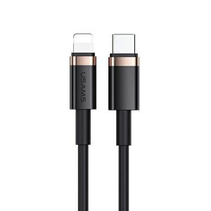 USAMS Kabel U63 USB-C cu Lightning 1,2m 20W PD Încărcare rapidă negru/negru SJ484USB01 (US-SJ484)