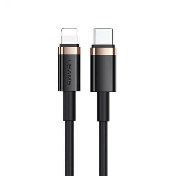 USAMS Kabel U63 USB-C cu Lightning 1,2m 20W PD Încărcare rapidă negru/negru SJ484USB01 (US-SJ484)