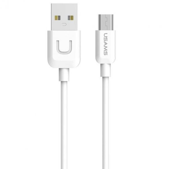 USAMS Kabel U-Turn microUSB 1m biał/alb 2A MICUSBXD02 (US-SJ098)