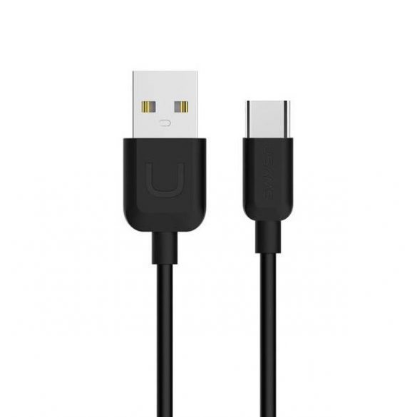 USAMS Kabel U-Turn USB-C 1m czarny/negru 2A TCSBXD01 (US-SJ099)