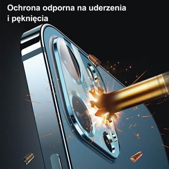 Obiectivul aparatului foto USAMS Sticla iPhone 12 metal zielony/verde BH703JTT04 (US-BH703)