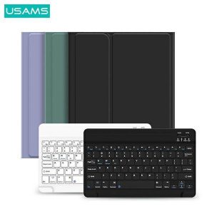 USAMS Husă Winro cu tastatură pentru iPad Air 10.9” verde Husă-tastatura albă / verde Husă-alb tastatură IP109YRU02 (US-BH655) Husă