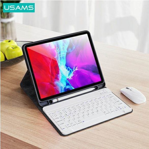 USAMS Husă Winro cu tastatură pentru iPad Air 10.9” verde Husă-tastatura albă / verde Husă-alb tastatură IP109YRU02 (US-BH655) Husă