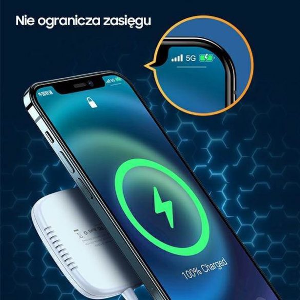 USAMS Ład. indukcyjna US-CD159 magnetic W1 15W iPhone extra-subțire seria 12 czarny/negru CD159DZ01