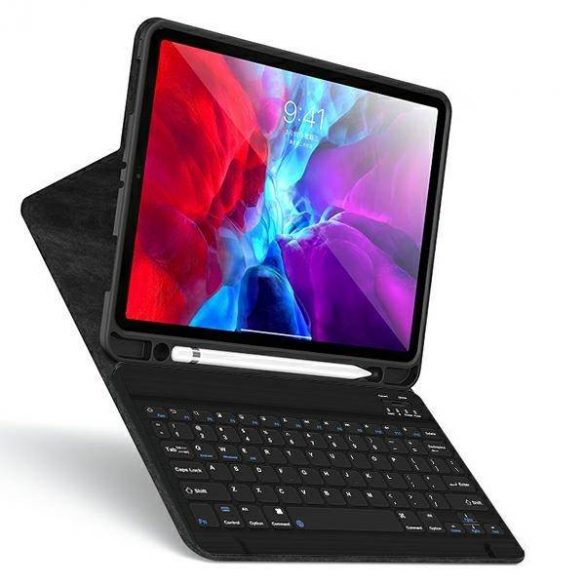 USAMS Husă Winro cu tastatură iPad 10.2” negruHusă-tastatură neagră/Husă spate-negru tastatură IP1027YR01 (US-BH657) Husă