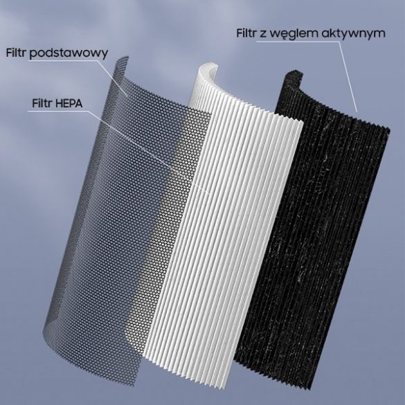 USAMS Przenośny Sterilizator powietrza UV-C czarno-szary/negru&gri ZB169JHQ01 (US-ZB169)