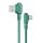 USAMS Kabel kątowy U57 USB-C 1,2m 2A zielony/verde SJ457USB02 (US-SJ457)