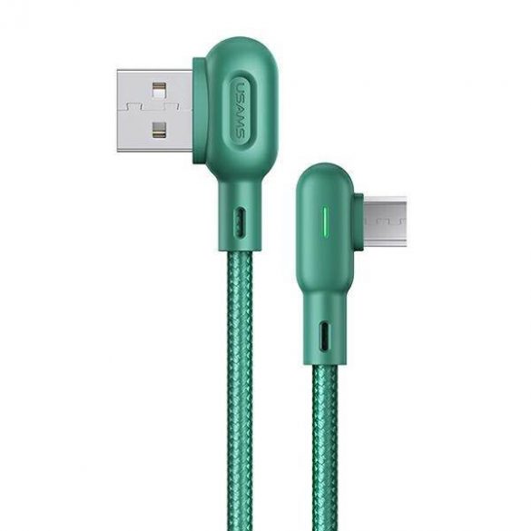 USAMS Kabel kątowy U57 MicroUSB 1,2m 2A zielony/verde SJ458USB02 (US-SJ458)