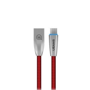 USAMS Kabel pleciony U-Light USB-C czerwony/roșu 1,2m TCZSUSB04 (US-SJ184)