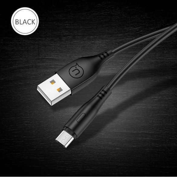 USAMS Kabel U18 microUSB 2A Fast Charge 1m czarny/negru SJ268USB01 (US-SJ268)