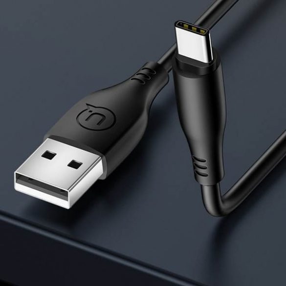 USAMS Kabel U18 USB-C 2A Încărcare rapidă 1m czarny/negru SJ267USB01 (US-SJ267)