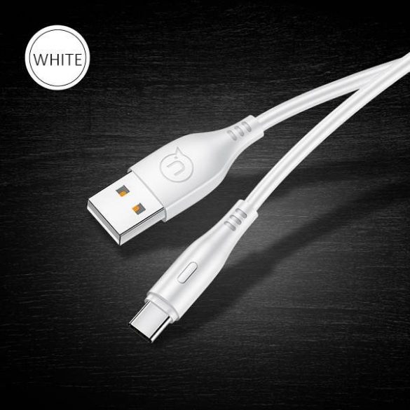 USAMS Kabel U18 USB-C 2A Fast Charge 1m biał/alb SJ267USB02 (US-SJ267)