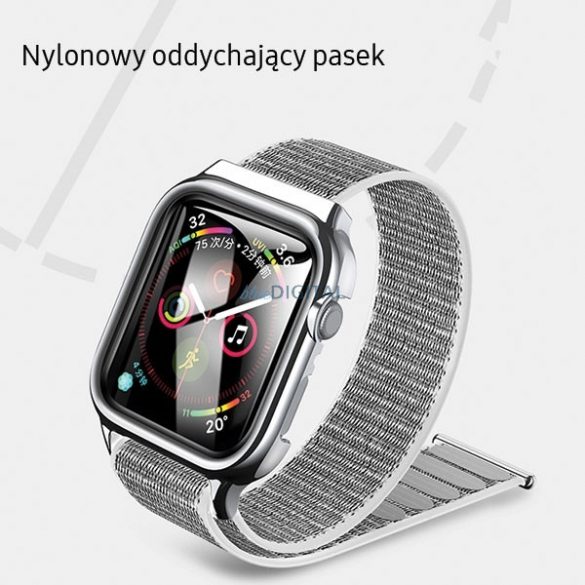 USAMS Pasek z etui Apple Watch 4/5/6/7/ SE 44/45mm. czerwony/roșu ZB74IW3 (US-ZB074)