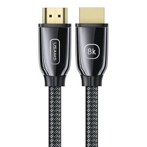 USAMS Kabel HDMI - HDMI 2.1 U67 2m 8K czarny/negru Ultra HD SJ497HD01 (US-SJ497)