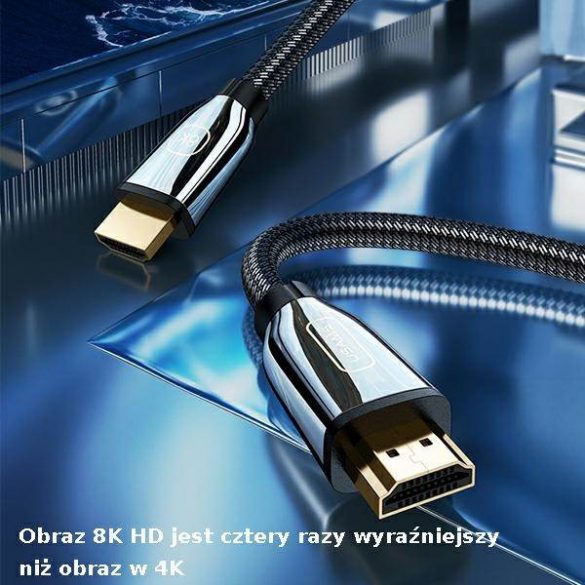 USAMS Kabel HDMI - HDMI 2.1 U67 2m 8K czarny/negru Ultra HD SJ497HD01 (US-SJ497)