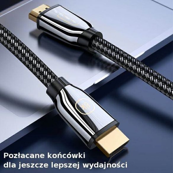 USAMS Kabel HDMI - HDMI 2.1 U67 2m 8K czarny/negru Ultra HD SJ497HD01 (US-SJ497)