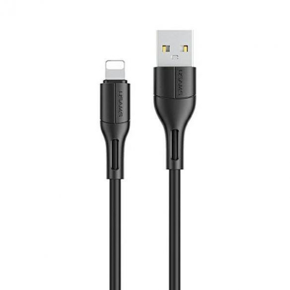 USAMS Cablu U68 fulger 2A încărcare rapidă 1m negru / negru SJ500USB01 (US-SJ500)